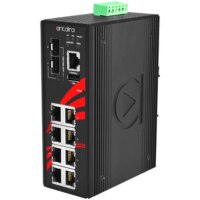 Antaira's 10-Port Industrial PoE+ Light Layer 3 Managed Ethernet Switch